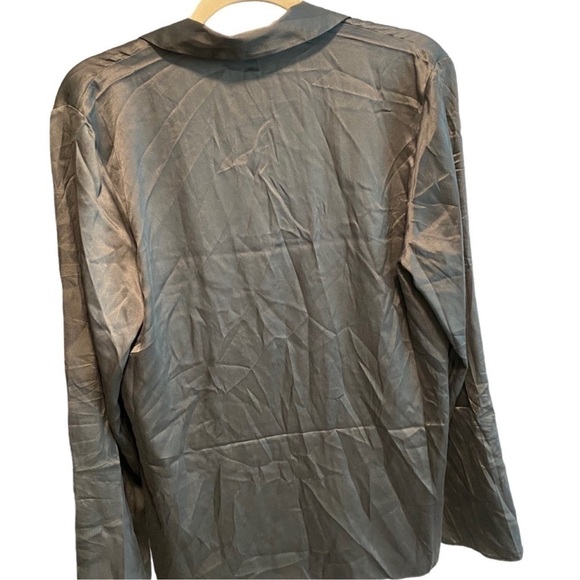 Skims • Silk Open Neckline Top • 4X Gunmetal NWT - Picture 3 of 4